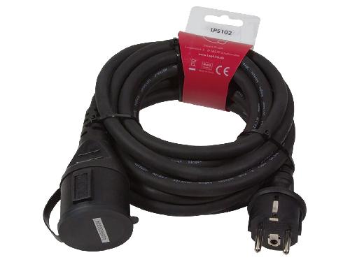 Cable D'alimentation Cable d'extension d'alimentation exterieure noir IP44 250V-16A - 5m
