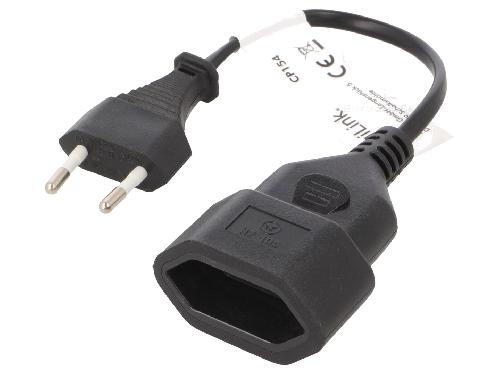 Cable D'alimentation Cable d'extension d'alimentation Max 2.5A 0.2m - Noir
