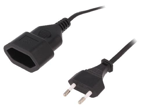 Cable D'alimentation Cable d'extension d'alimentation noir- 2m