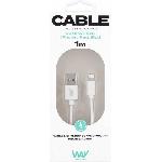 Chargeur - Adaptateur Alimentation Telephone Cable de charge et synchronisation USB vers Lightning 1m WAY