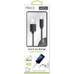 Cable - Connectique Telephone Cable de charge micro USB 2.0 1m - Noir - Moxie