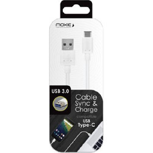 Cable - Connectique Telephone Cable de charge USB-C 2.0 1m - Blanc - Moxie