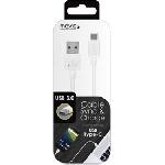 Cable - Connectique Telephone Cable de charge USB-C 2.0 1m - Blanc - Moxie x6
