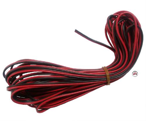 Cable de Haut-Parleurs Cable de haut parleur 2x0.5mm2 - 10m - OFC - Rouge noir