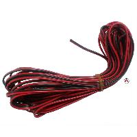 Cable de haut parleur 2x0.5mm2 - 5m - OFC - Rouge noir