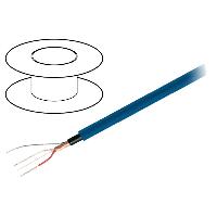 Cable de Haut-Parleurs 100m de Cable de haut parleurs - 1x2x0.22mm2 OFC bleu