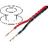 Cable de Haut-Parleurs 100m de Cable de haut parleurs - 2x1mm2 OFC noir et rouge