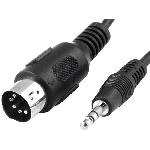 Cable DIN 5broches vers Jack 3.5mm - Longueur 1.5m