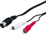 Cables Jack - Rca Cable DIN 5pin male vers 2xRCA male - 1.5m - Goobay
