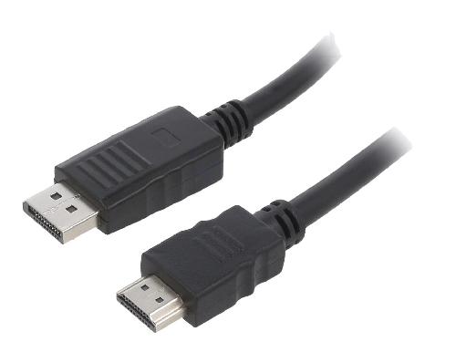 Cable - Connectique Tv - Video - Son Cable DisplayPort 1.1 male HDMI 2.0 male 1.8m noir