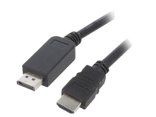 Cable - Connectique Pour Peripherique Cable DisplayPort 1.1 male HDMI 2.0 male 5m noir