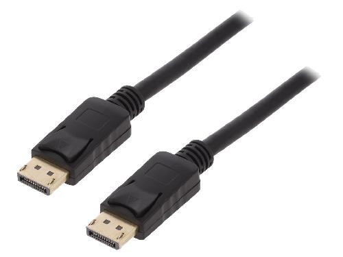 Cable - Connectique Pour Peripherique Cable DisplayPort 1.2 prise male des deux cotes 3D 4K UHD 5m - Noir
