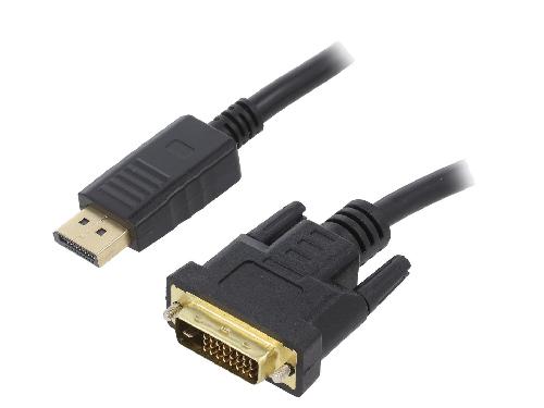 Cable - Connectique Pour Peripherique Cable DisplayPort male DVI-D male 1.8m - noir