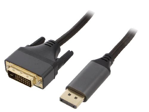 Cable - Connectique Pour Peripherique Cable DisplayPort male DVI-D male 1.8m noir