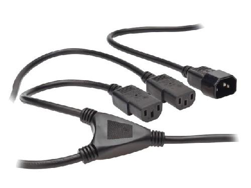 Cable D'alimentation Cable double C13 femelle vers C14 mal 1.7m