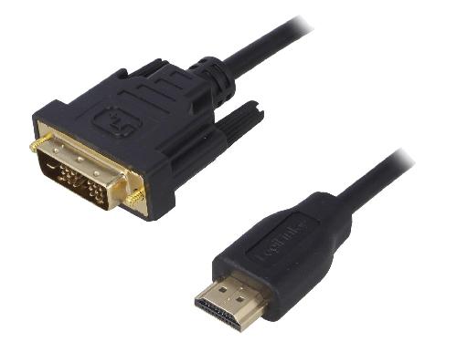 Cable - Connectique Pour Peripherique Cable DVI-D -18+1- male HDMI male 3m - Noir