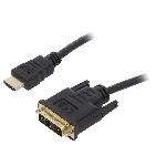 Cable DVI-D male HDMI male 0.5m noir Cable DVI-D male HDMI male 0.5m noir