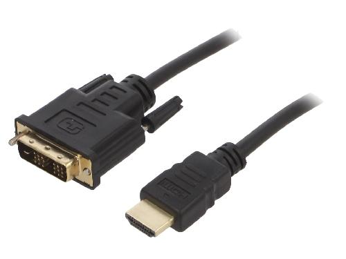 Cable - Connectique Pour Peripherique Cable DVI-D male HDMI male 1.8m noir