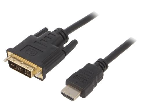 Cable - Connectique Pour Peripherique Cable DVI-D male HDMI male 4.5m noir