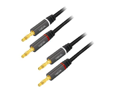 Cable - Connectique Pour Peripherique Cable fiche banane 4mm des deux cotes 3m - Noir