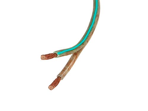 Cables de Haut-Parleurs Cable haut-parleur 2x2.50 mm2 transparent menthe au metre