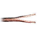 Cable Haut-parleur 2x2.5mm transparent et rouge 100m