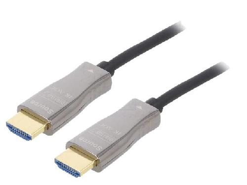 Cable - Connectique Pour Peripherique Cable HDCP 1.4 HDCP 2.2 HDMI 2.0 optique UHD 4K 10m - Noir