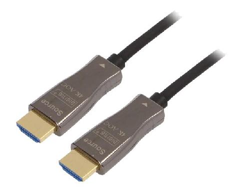 Cable - Connectique Pour Peripherique Cable HDCP 1.4.HDCP 2.2.HDMI 2.0.optique UHD 4K 15m - Noir