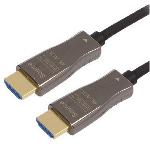 Cable HDCP 1.4 HDMI 2.0 hybride Fibre Optique UHD 4K 15m - Noir Cable HDCP 1.4 HDMI 2.0 hybride Fibre Optique UHD 4K 15m - Noir