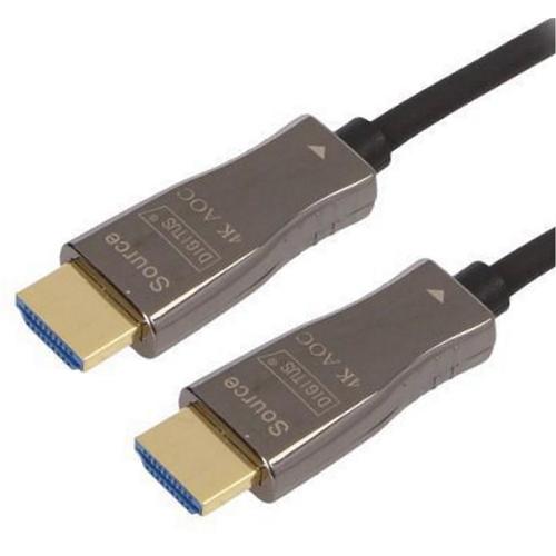 Cable - Connectique Pour Peripherique Cable HDCP 1.4 HDMI 2.0 hybride Fibre Optique UHD 4K 15m - Noir