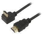 Cable - Connectique Pour Peripherique Cable HDCP 2.2 HDMI 2.0 male 270o 1m noir