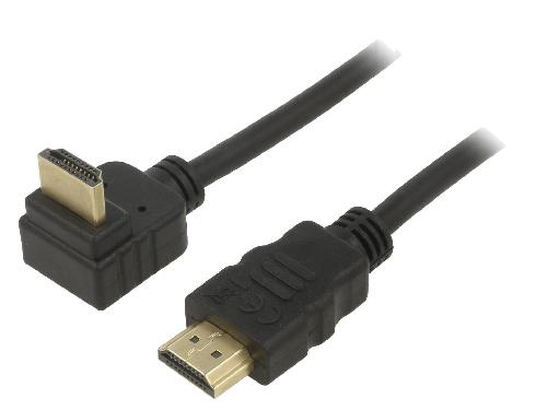 Cable - Connectique Pour Peripherique Cable HDCP 2.2 HDMI 2.0 male 270o 3m noir