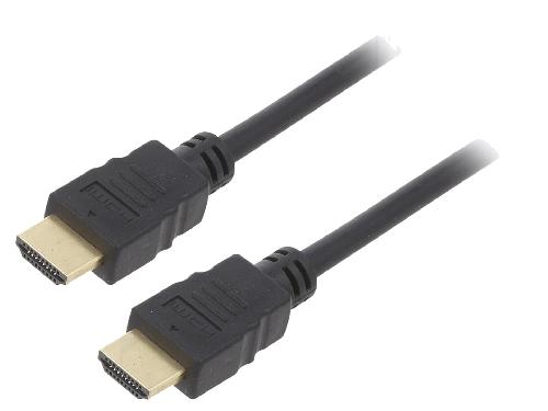 Cable - Connectique Pour Peripherique Cable HDCP 2.2 HDMI 2.0 male des deux cotes 0.5m noir