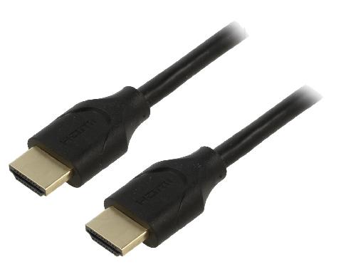 Cable - Connectique Pour Peripherique Cable HDCP 2.2 HDMI 2.1 male des deux cotes 0.5m noir
