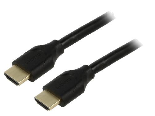 Cable - Connectique Pour Peripherique Cable HDCP 2.2 HDMI 2.1 male des deux cotes 3m noir