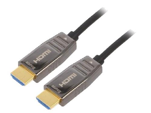 Cable - Connectique Pour Peripherique Cable HDCP 2.2 HDMI 2.1 optique UHD 8K 20m - Noir
