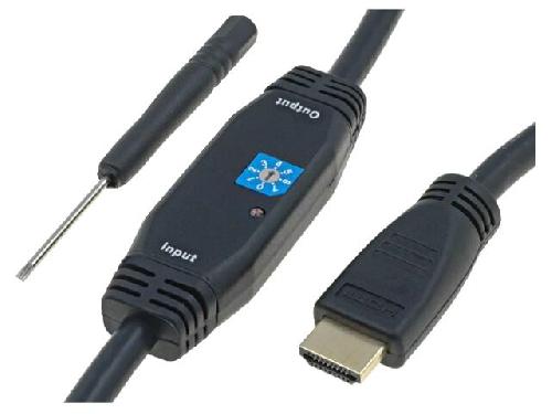 Cable - Connectique Pour Peripherique Cable HDMI 1.3 prise male des deux cotes avec amplificateur 15m - Noir