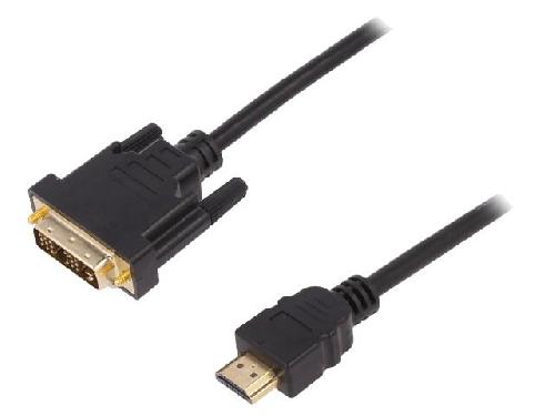 Cable - Connectique Pour Peripherique Cable HDMI 1.4 DVI-D -18+1- prise male HDMI prise male 3m - Noir