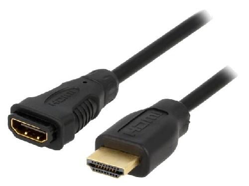 Cable - Connectique Pour Peripherique Cable HDMI 1.4 femelle HDMI prise male 1m - Noir