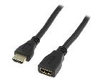 Cable - Connectique Pour Peripherique Cable HDMI 1.4 femelle HDMI prise male 2m - Noir