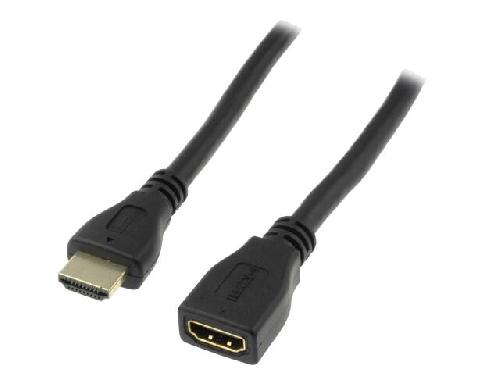 Cable - Connectique Pour Peripherique Cable HDMI 1.4 femelle HDMI prise male 2m - Noir