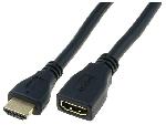 Cable - Connectique Pour Peripherique Cable HDMI 1.4 femelle HDMI prise male 5m - Noir