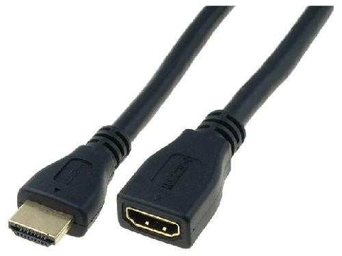 Cable - Connectique Pour Peripherique Cable HDMI 1.4 femelle HDMI prise male 5m - Noir