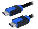 Cable - Connectique Pour Peripherique Cable HDMI 1.4 male des deux cotes 5m - Noir-Bleu