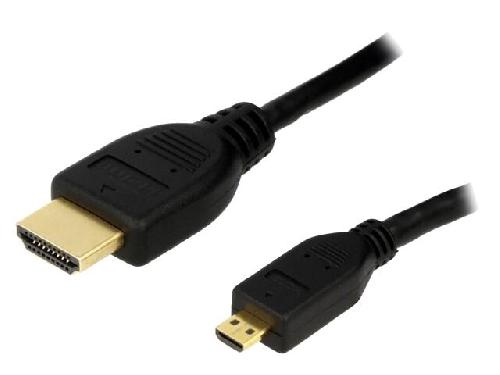 Cable - Connectique Pour Peripherique Cable HDMI 1.4 male micro HDMI prise male 2m - Noir