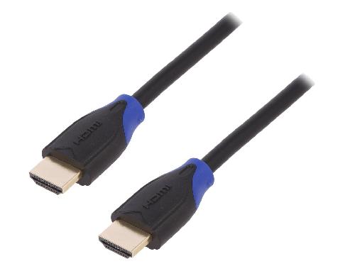 Cable - Connectique Pour Peripherique Cable HDMI 2.0 male des deux cotes 4K 3D UHD 1m - Noir