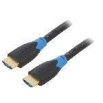 Cable HDMI 2.0 prise male des deux cotes UHD 4K 3D 0.5m - Noir