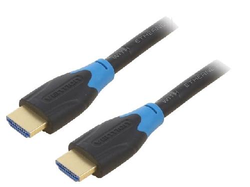 Cable - Connectique Pour Peripherique Cable HDMI 2.0 prise male des deux cotes UHD 4K 3D 0.5m - Noir