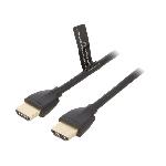 Cable HDMI 2.0 prise male des deux cotes UHD 4K 3D 0.5m - Noir