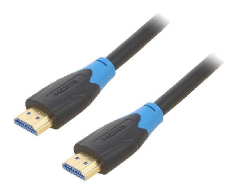Cable - Connectique Pour Peripherique Cable HDMI 2.0 prise male des deux cotes UHD 4K 3D 1.5m - Noir
